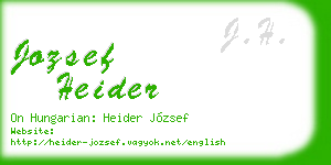 jozsef heider business card